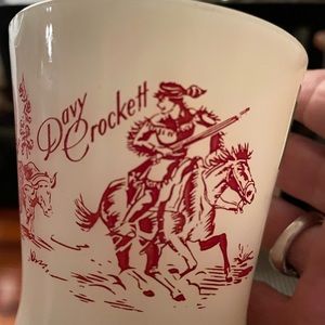 VINTAGE FIRE KING Mug -Davy Crockett design